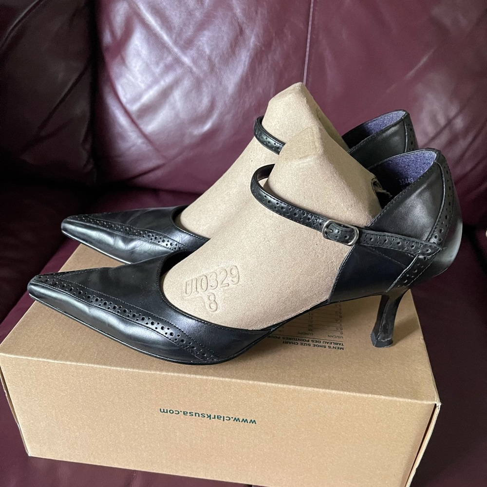Beautiful Black Leather Stilettos